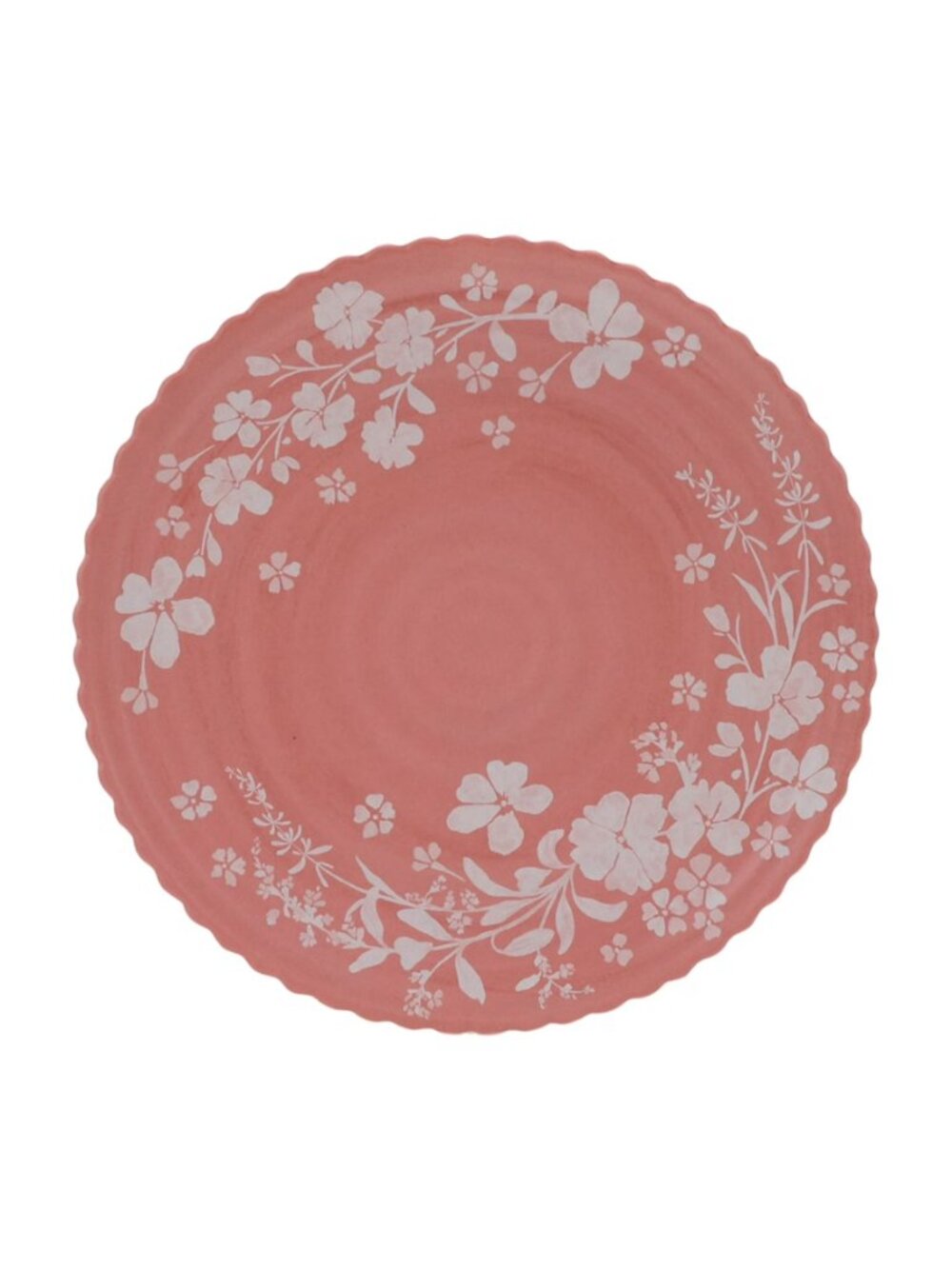 The Woman Pioneer Pink Bold Floral Daisy 12-Piece Bamboo Melamine Dinnerware